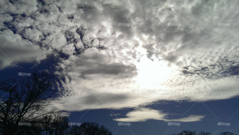 backlit clouds