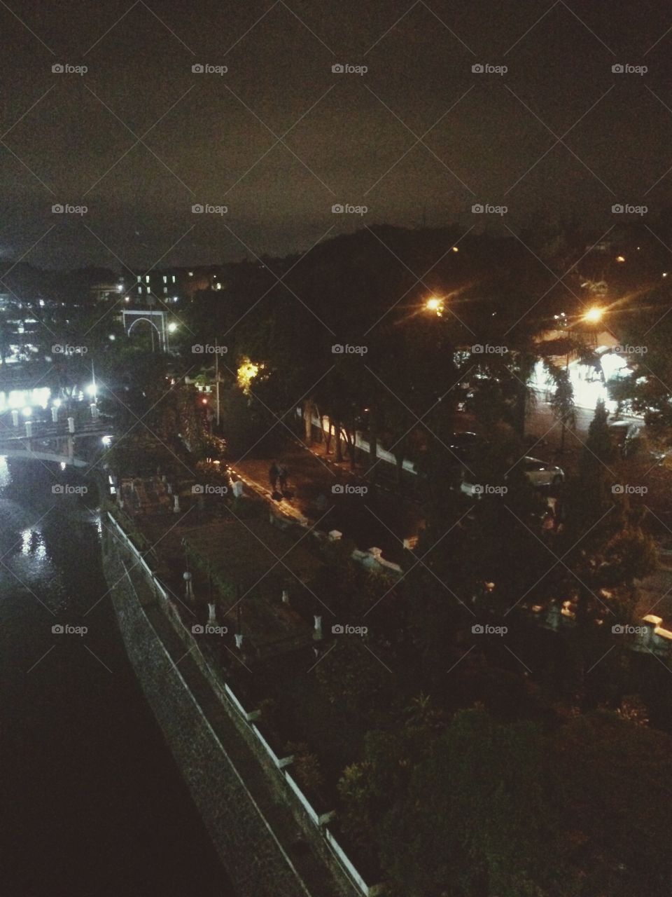 Dark way on the night