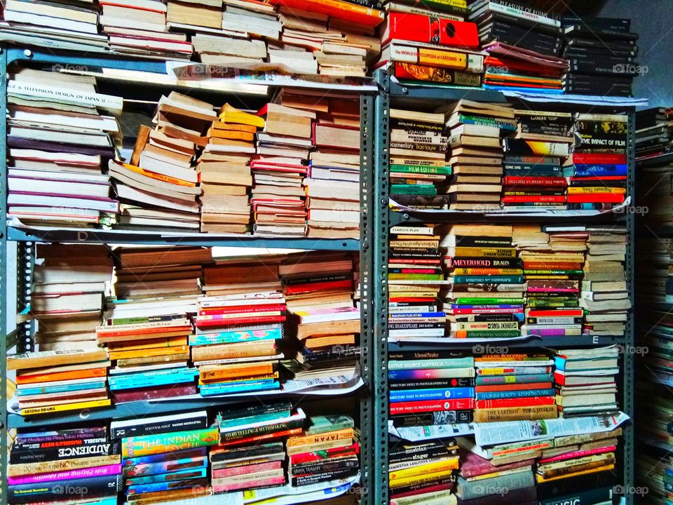 colourful stories in rack..