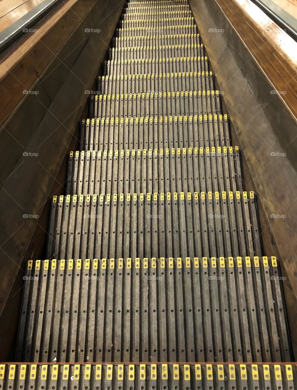 Historical escalator built in wood