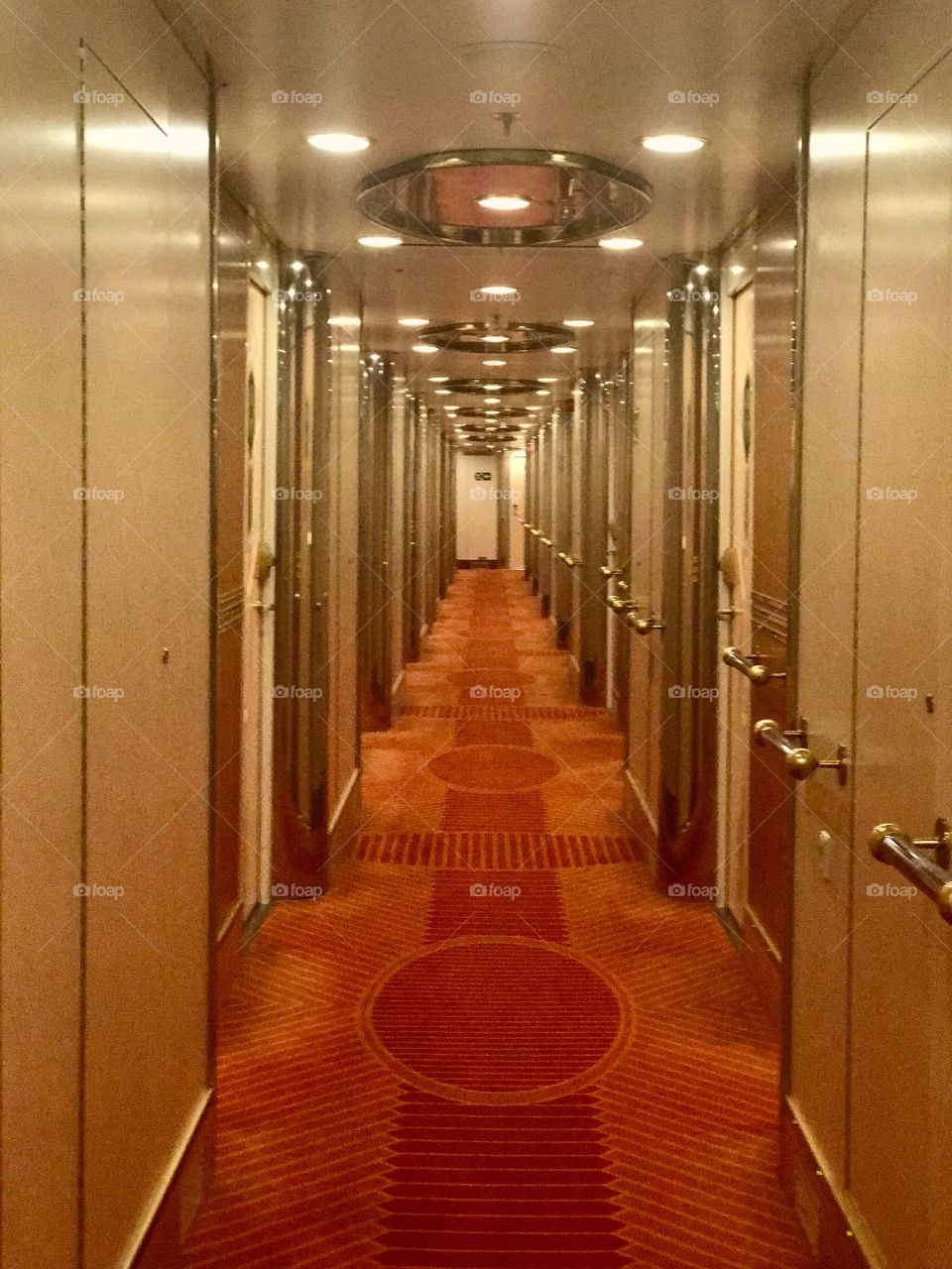 Corridor on a boat. 