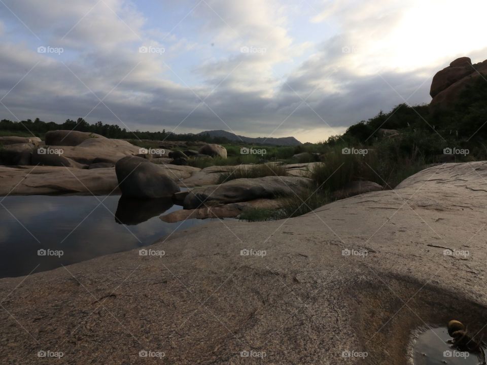 stone water reflection