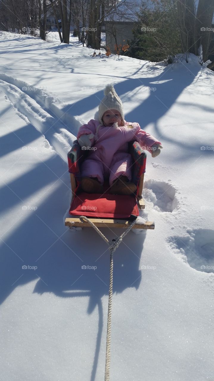 first sled ride