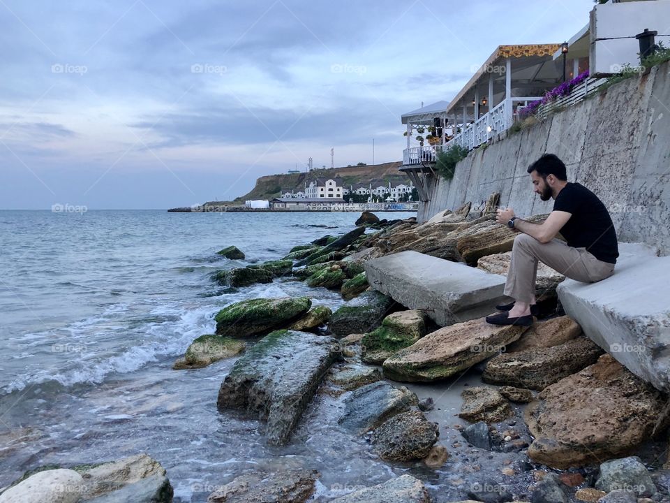 Sea, stones, sunset and thoughts..