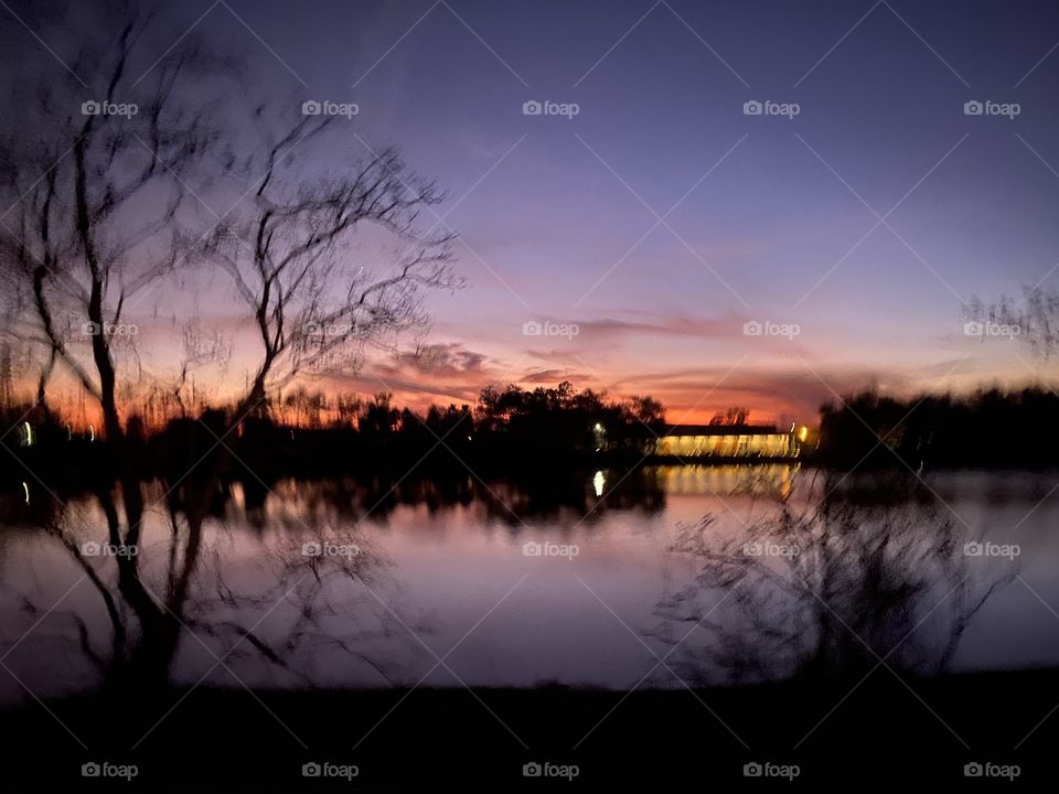 Walking along the Lake Bed checking views Colours blending with Twilight Sky surely will make a Beautiful peaceful walk. 
