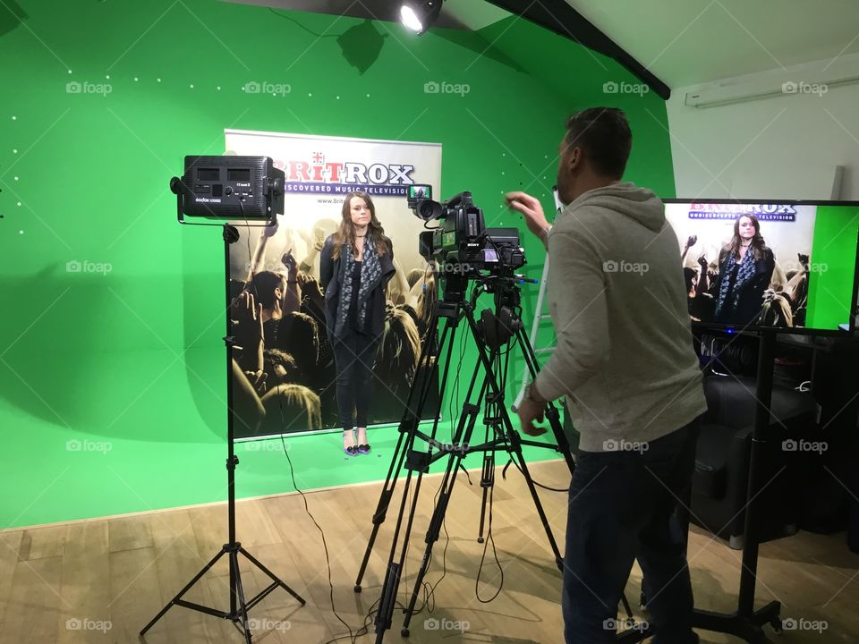 Presenter in the studio 