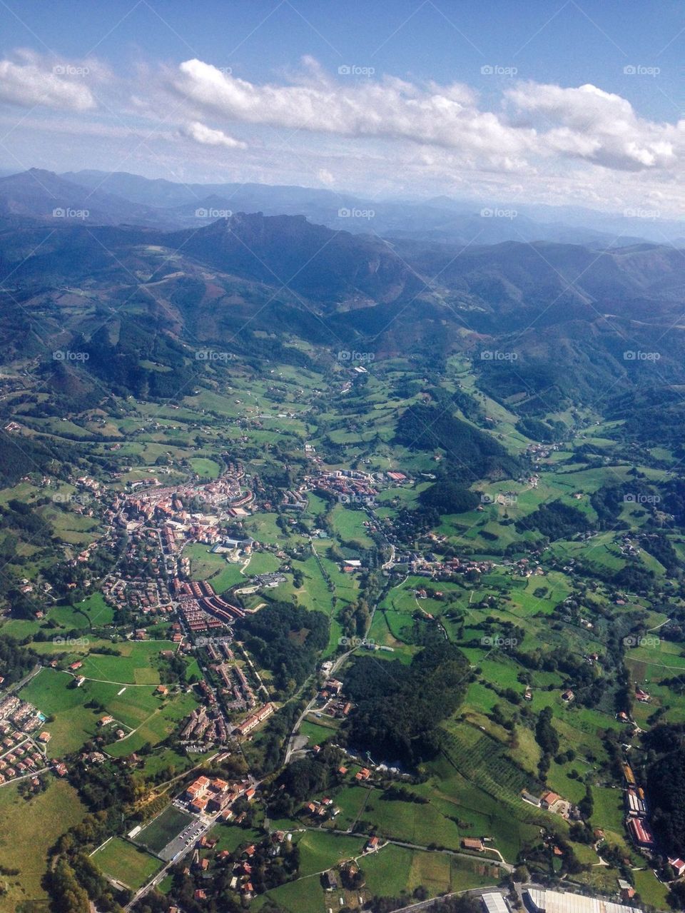 Flying over Spain