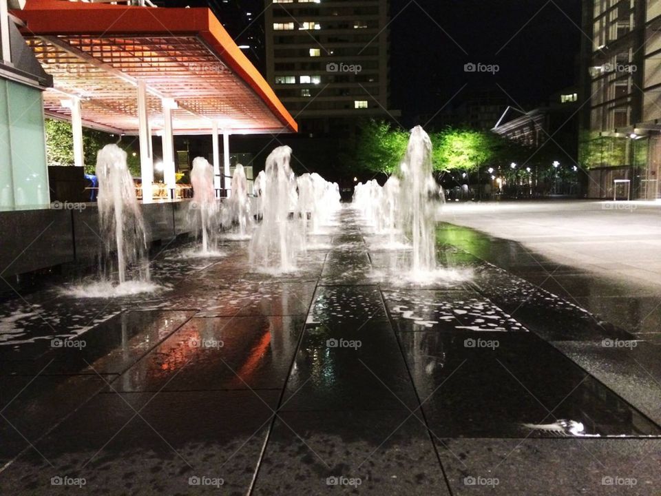 Mini Fountains at the Comcast Center