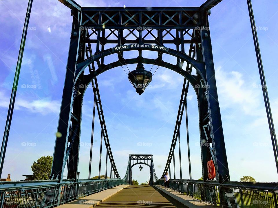 Blue sky and a bridge