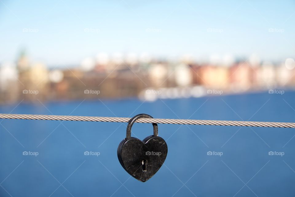 Heart shape of padlocks