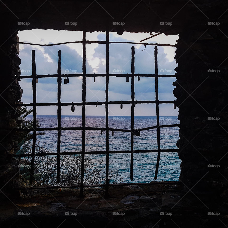 Padlock in Monterosso al mare in Italy