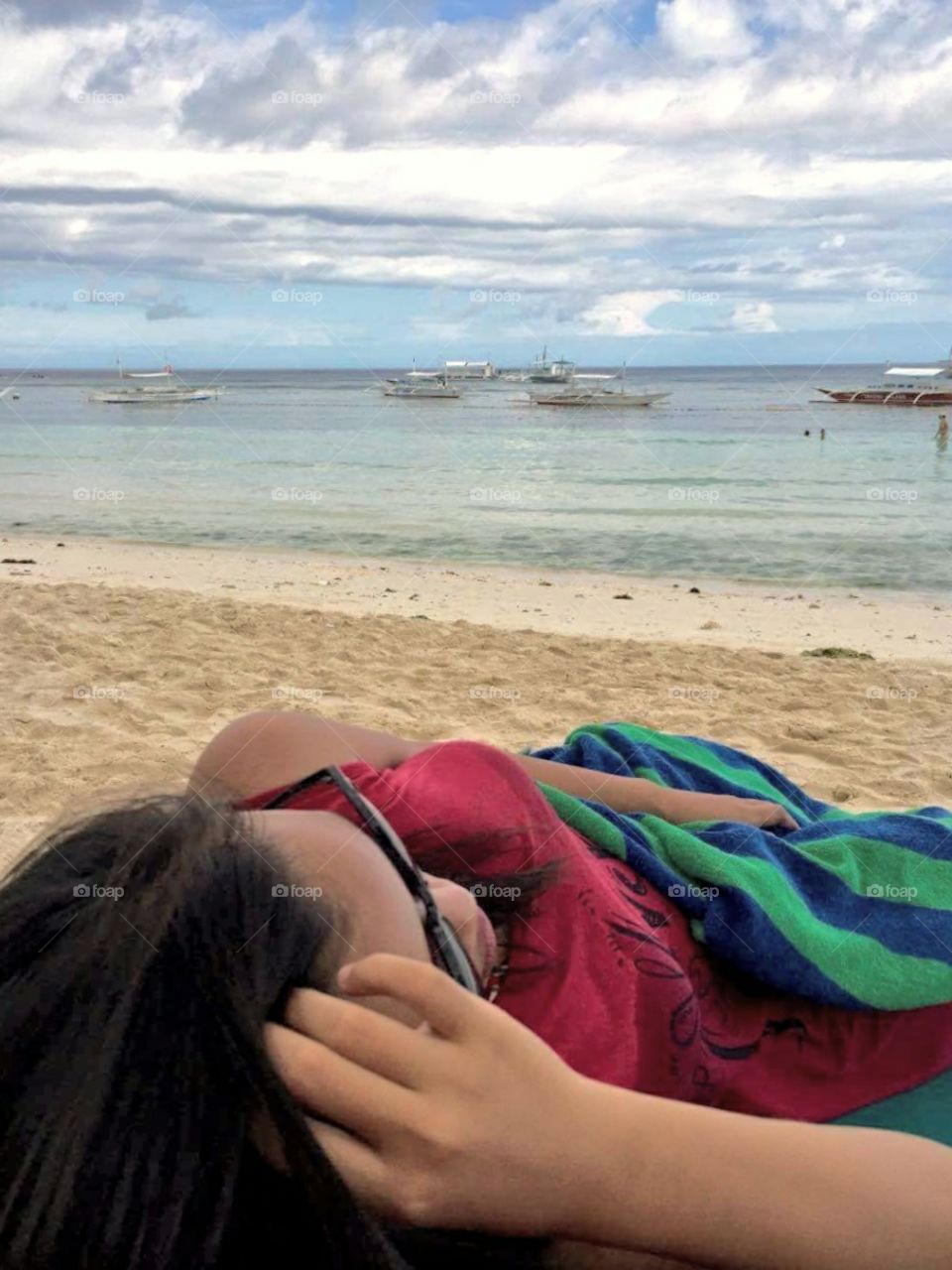 Just relaxing under the sun! 🌅