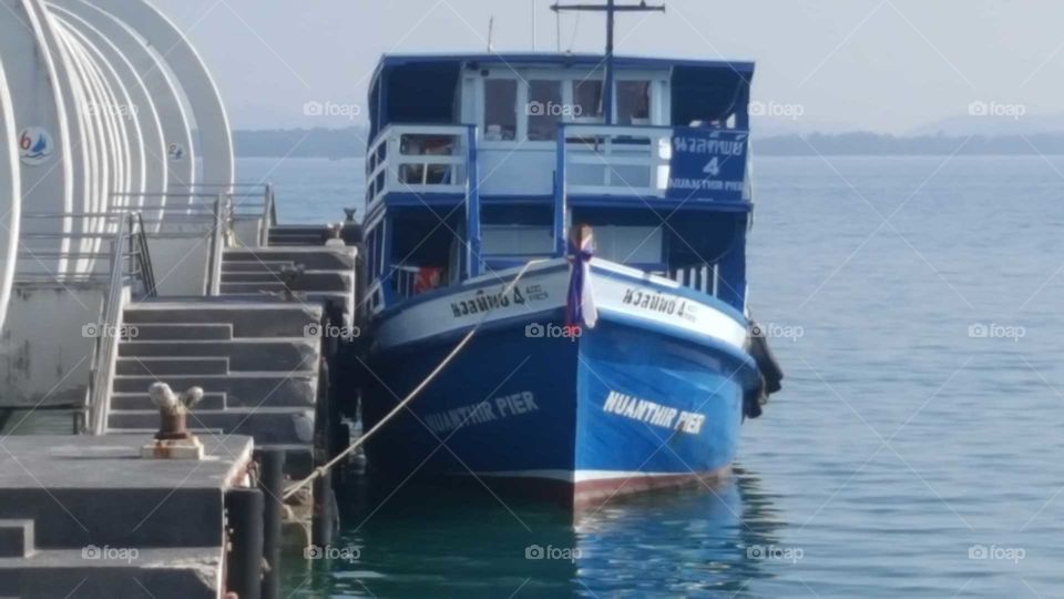 Boat waiting to unload at Koh Samet island