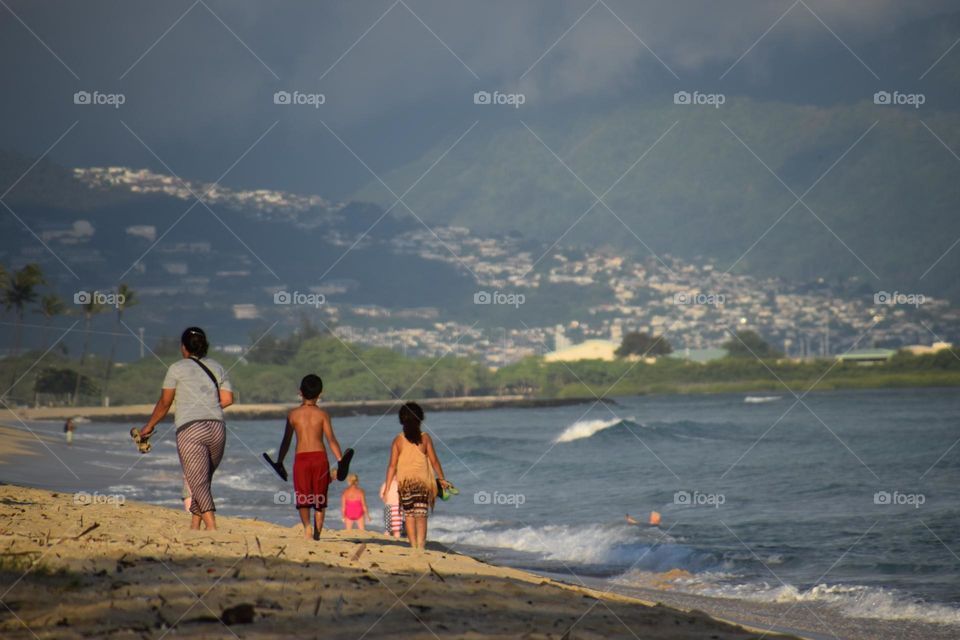 Hawaiian Walk on the beach