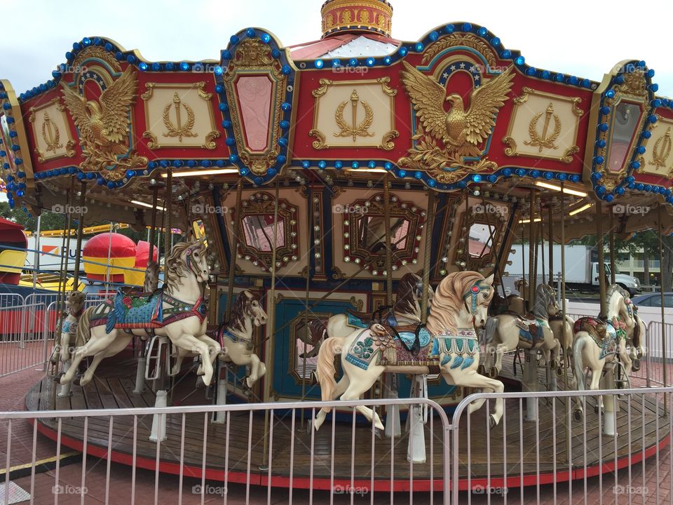Amusement park carousel