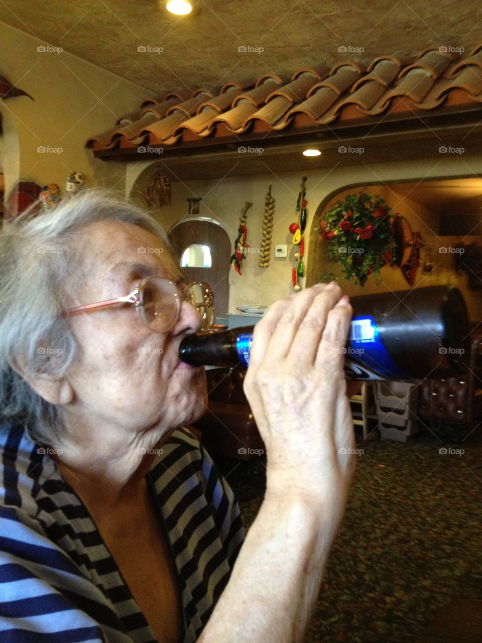 Uh oh- granny's getting drunk! 