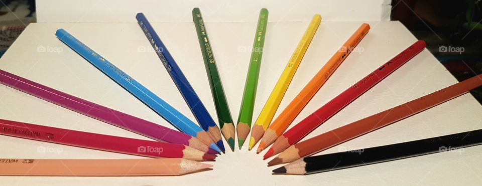 pencil rainbow