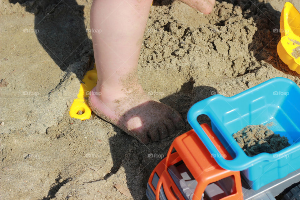 Playing in the sand