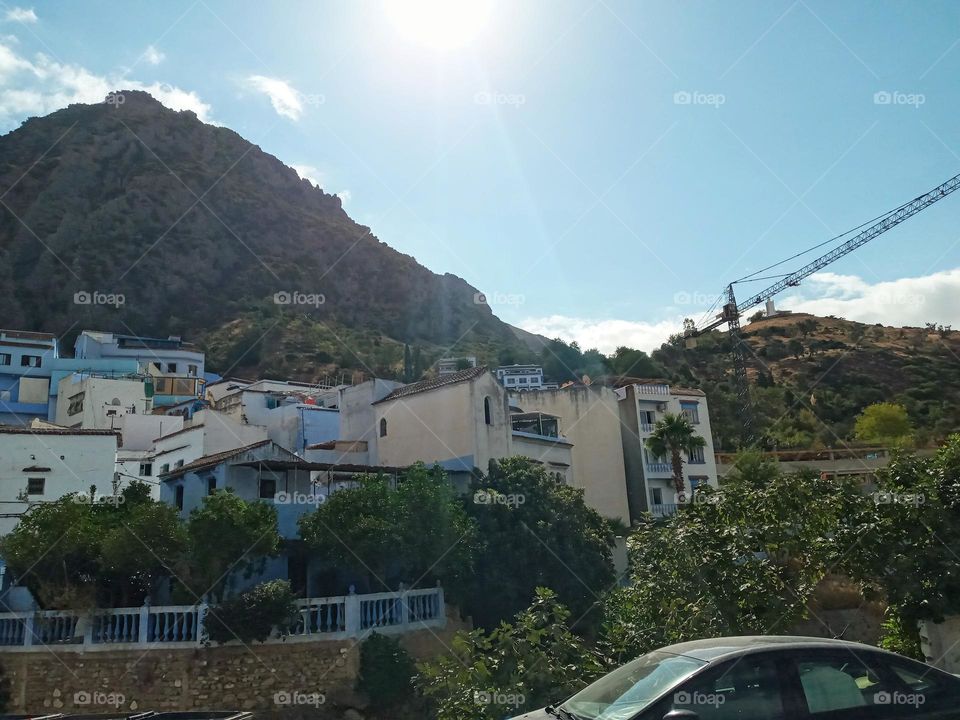 Portrait of chefchaouen city in morocco