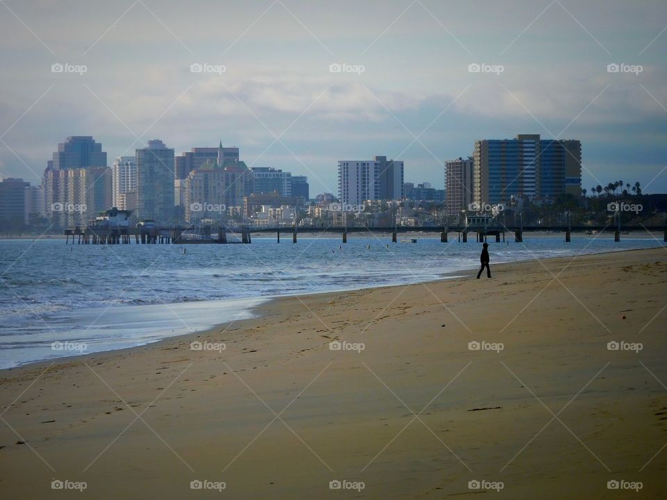 Long Beach by the sea