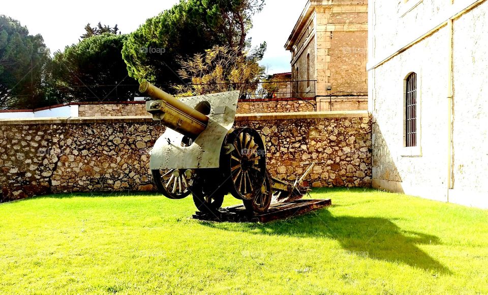Cannon of a spanish civil war