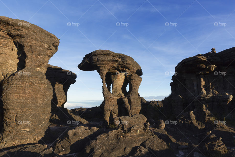 Rock formations, Mount Roraima, Canaima National Park.