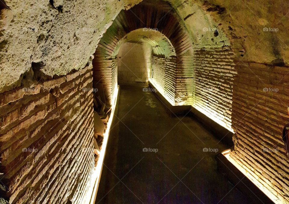 Napoli underground city, original naples underground side of the city create by roman era and used till 2nd war.