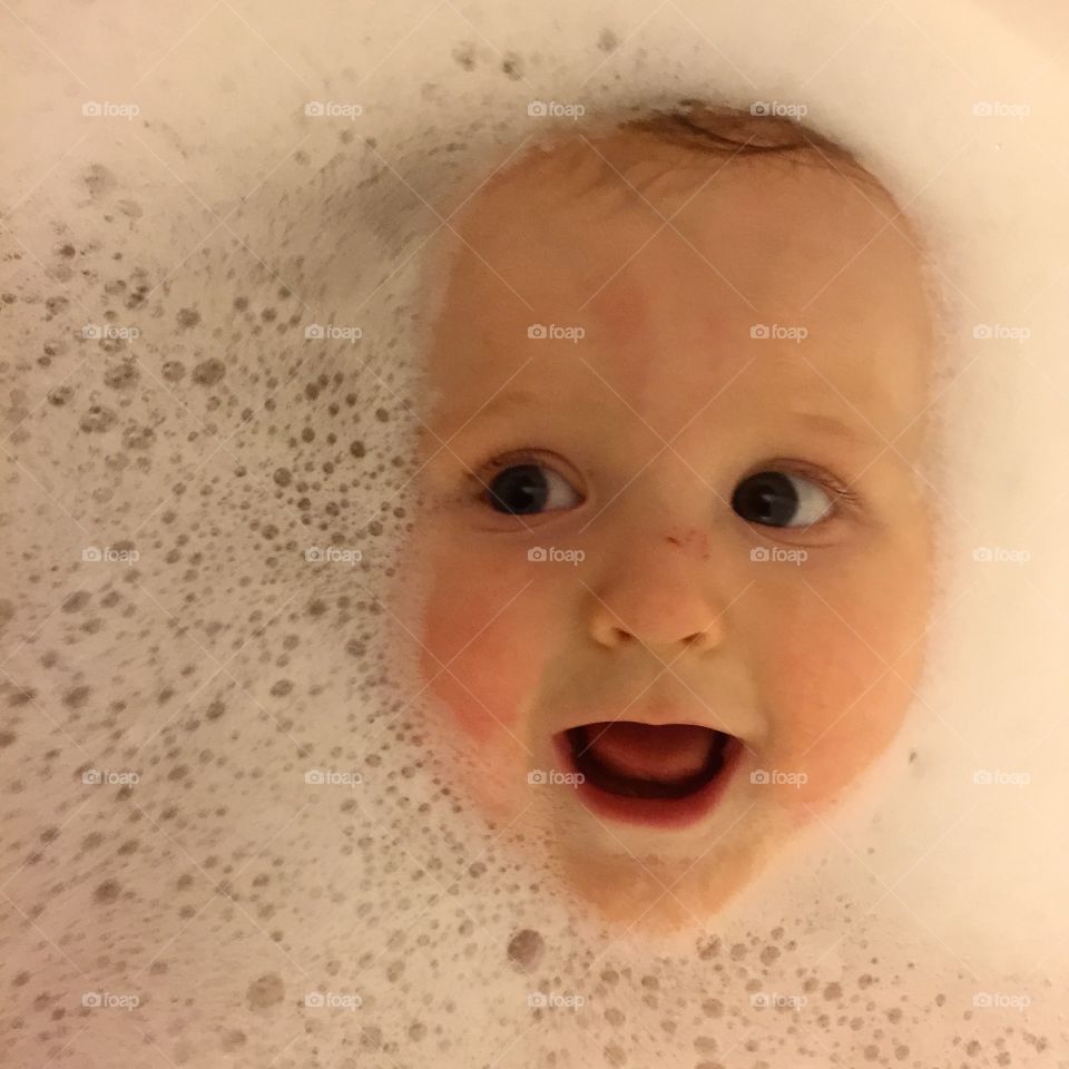 Baby in a bathtub