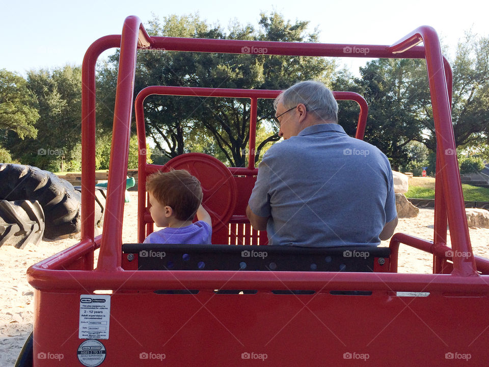 Driving with grandpa 