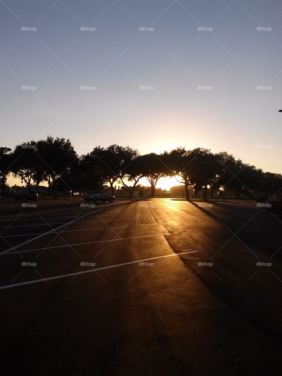 parking lot sunset 