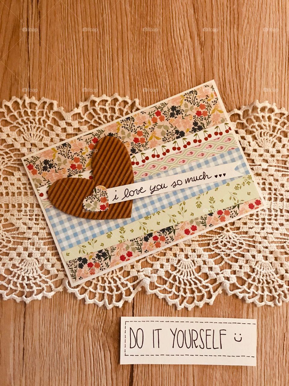 Handmade paper love card