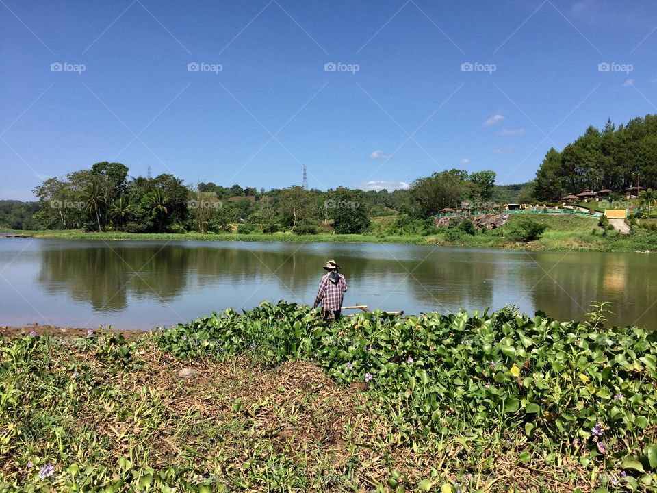 River with a clear water 