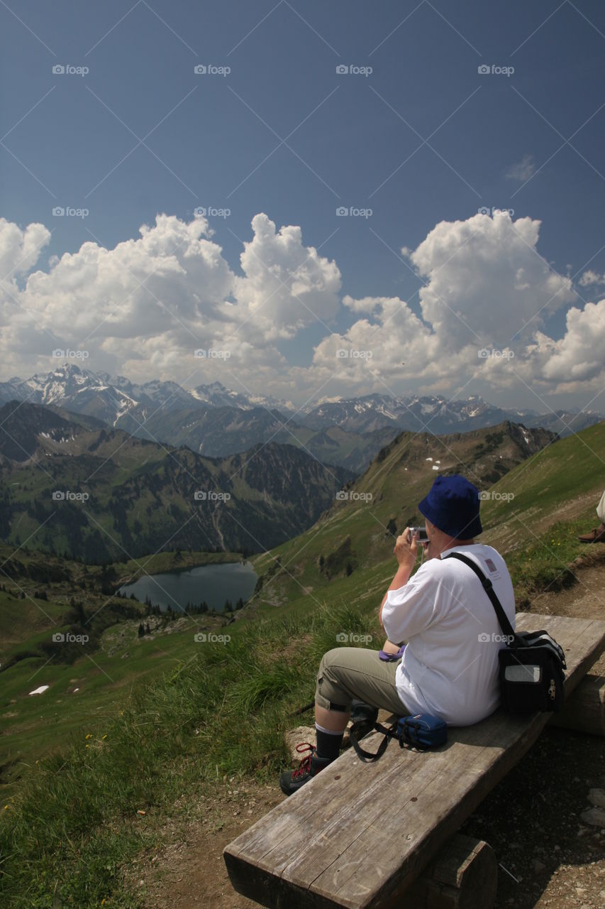 taking picture of the breathtaking landscape