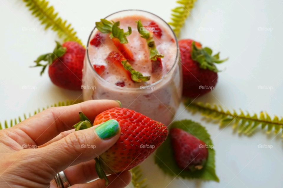 Fresh fruit smoothie  - strawberry smoothie