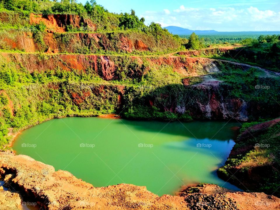 Water basin of nature pool