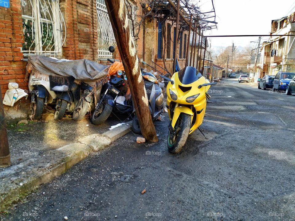 yellow bike