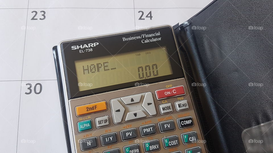 Calculator with motivational message