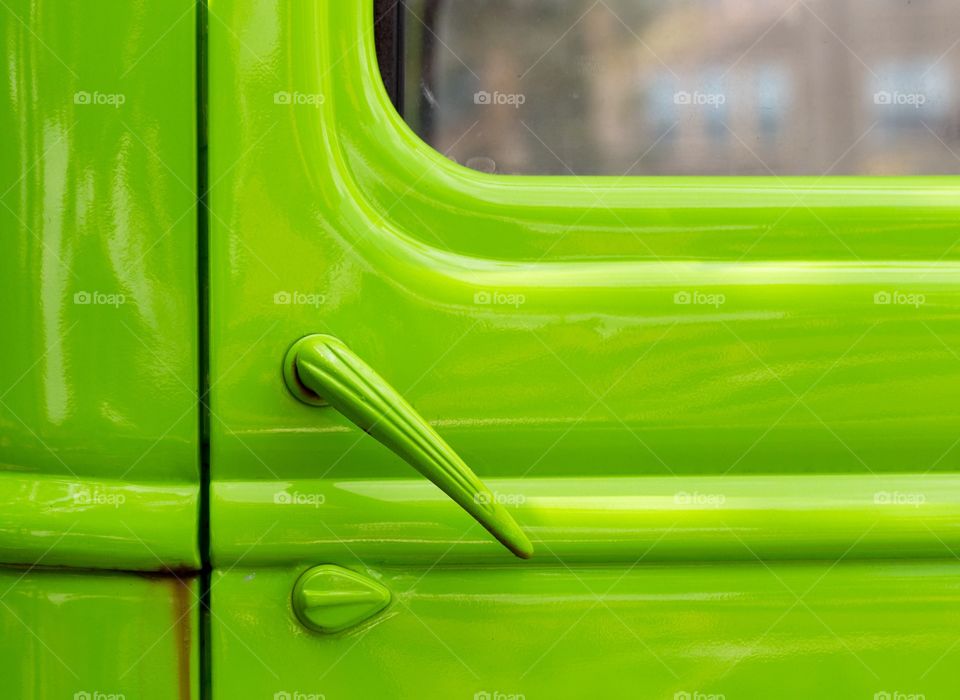 Door element of an old truck