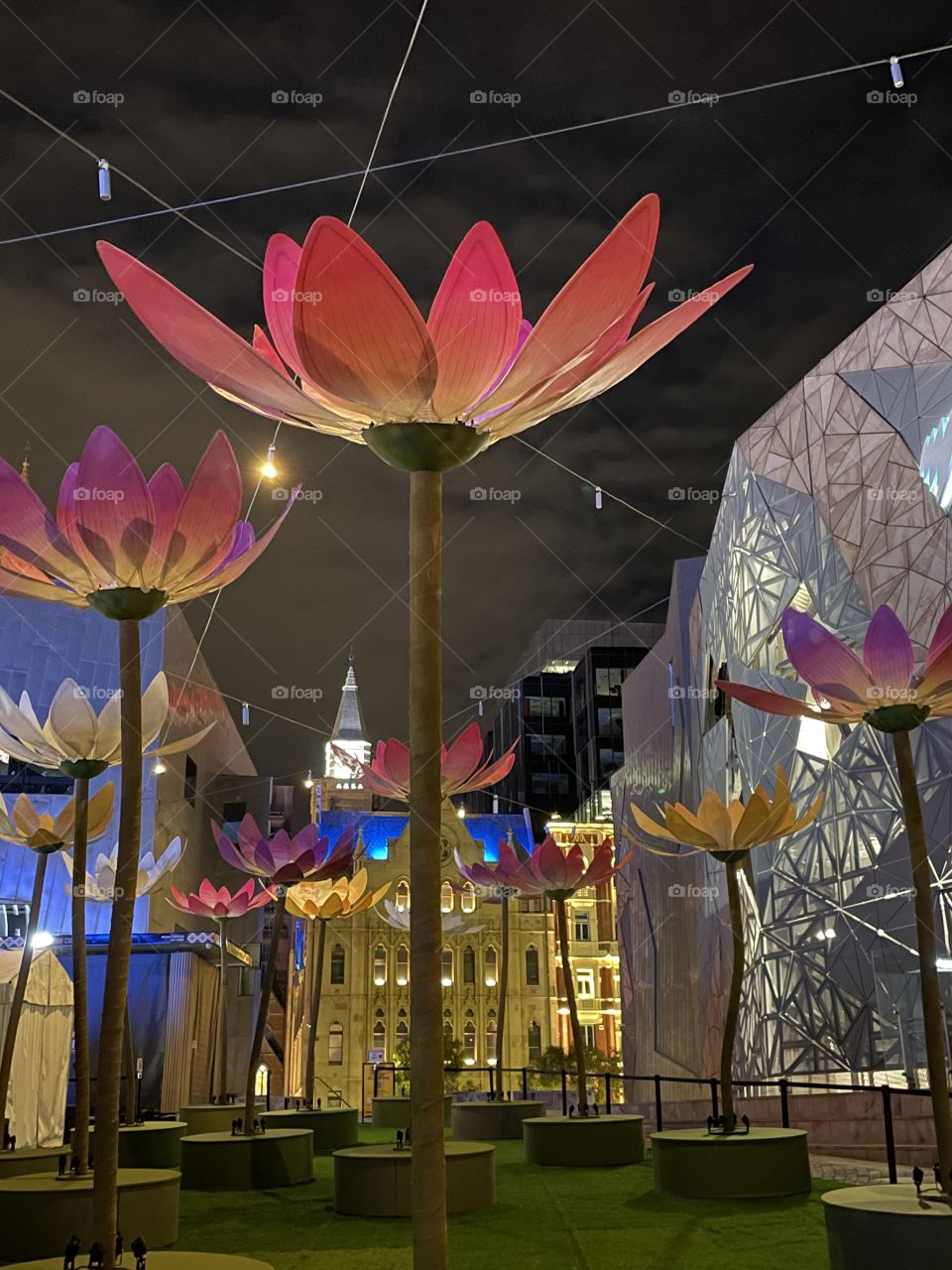 Architectural lotus sculpture 