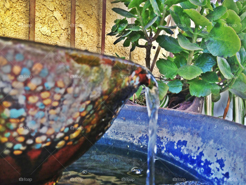 blue water fountain ceramic by emmanuelgr