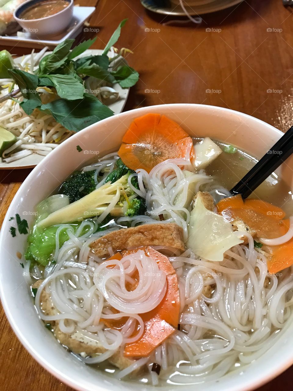 Delicious pho noodle soup