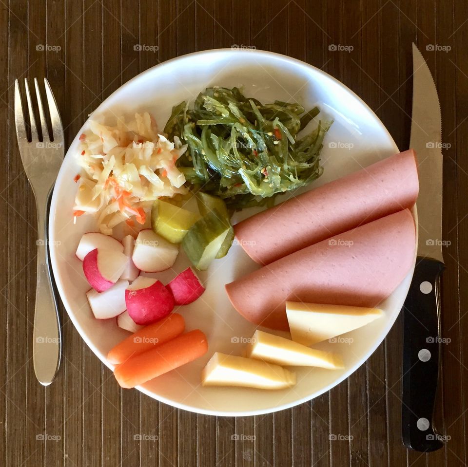 Plate with food 