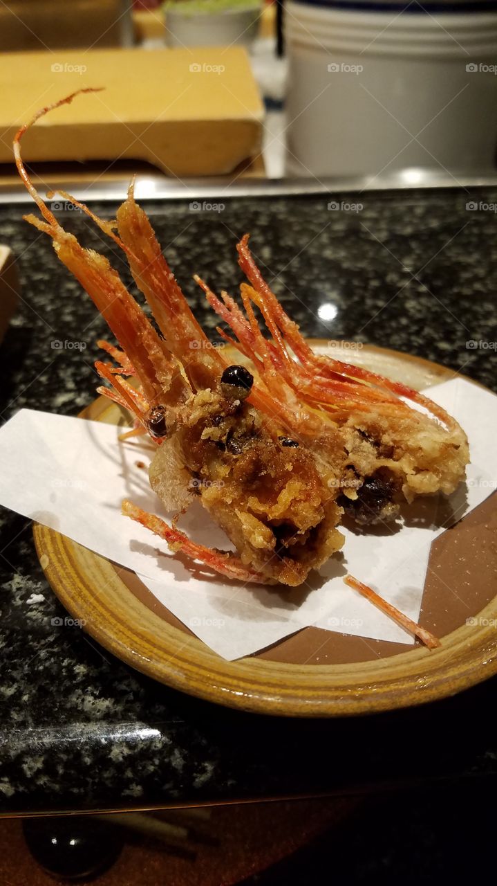 Shrimp Tempura with Eyes from Shiro in Seattle