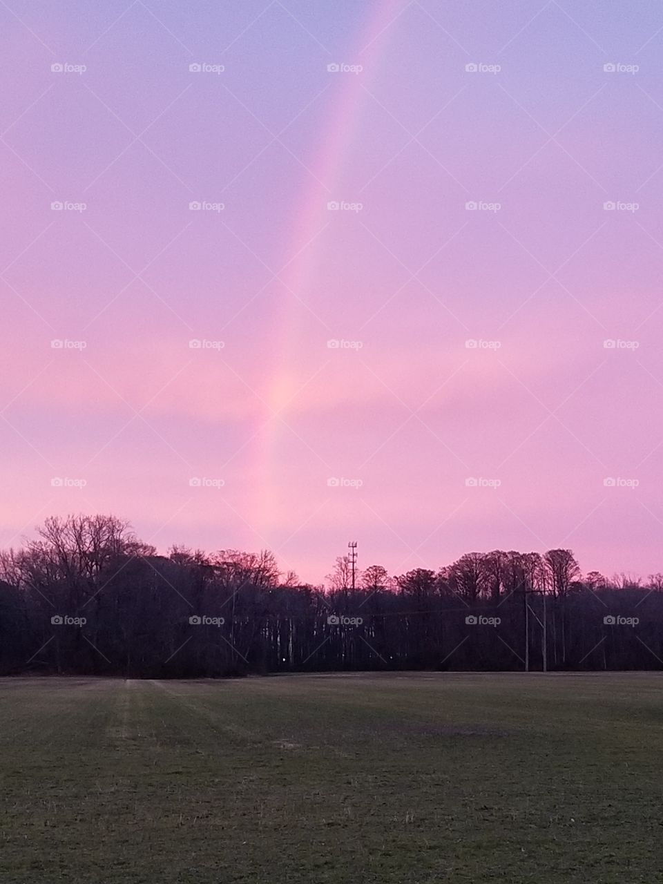 rainbow at dusk