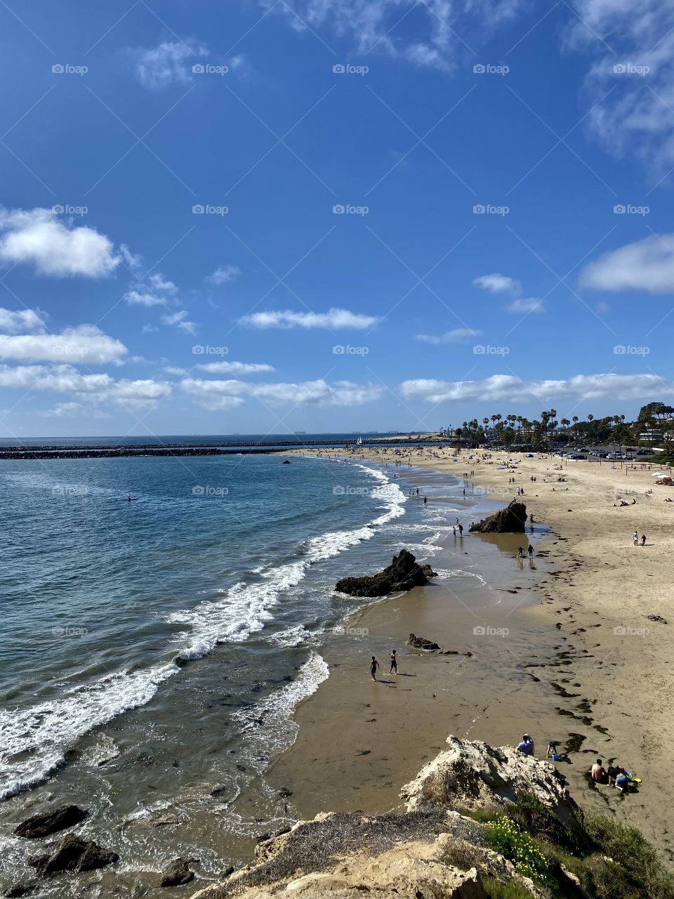 A view of Corona del Mar State Beach from the Inspiration Point 