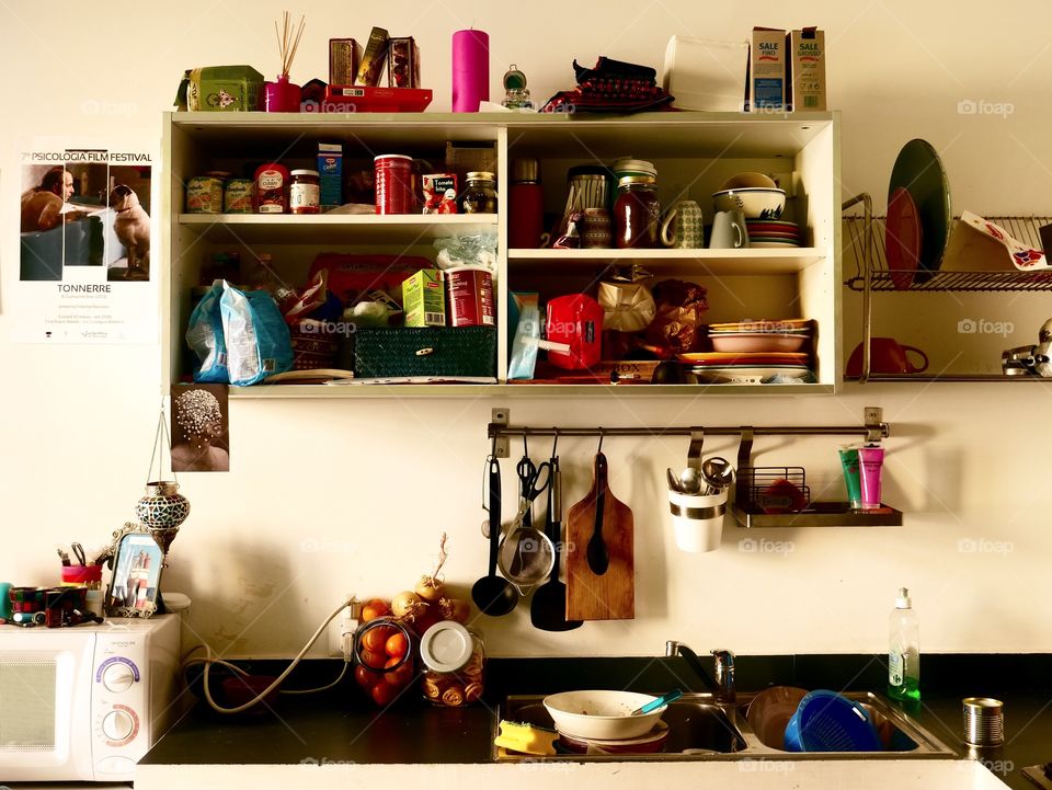 Messy kitchen 