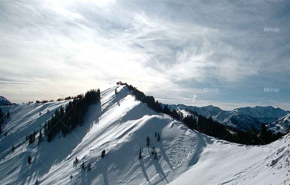 View of snowy mountain