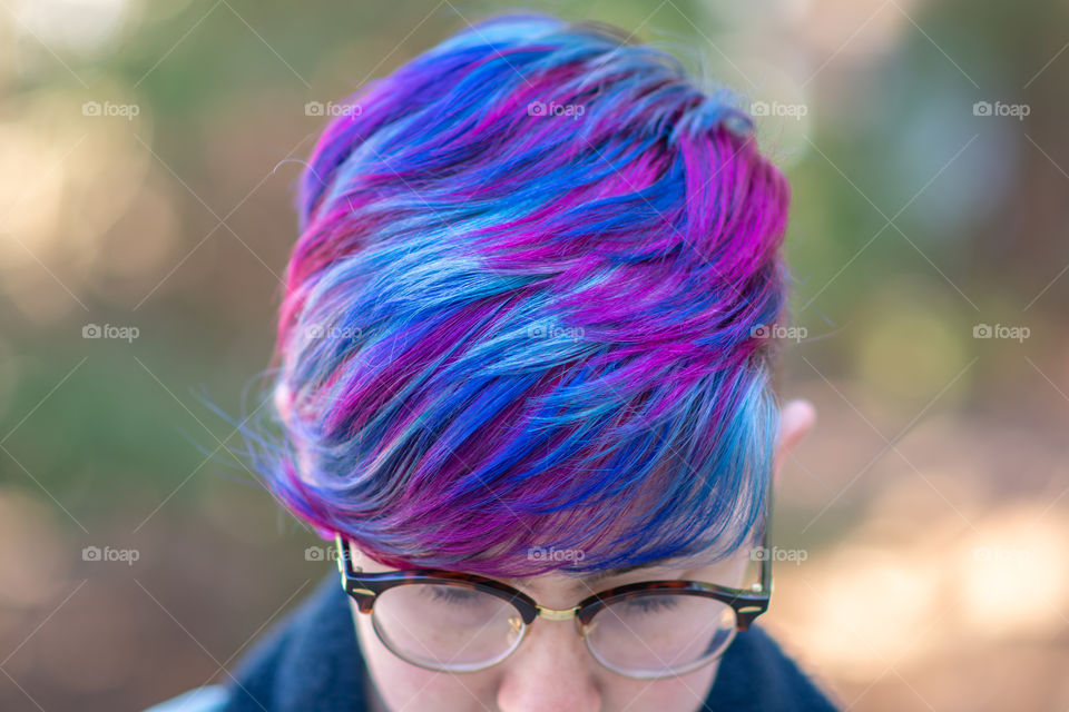 Young Woman with Dyed Hair