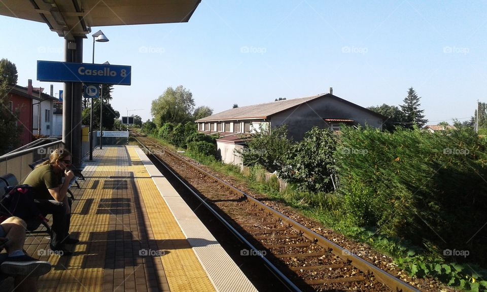 Waiting for the train