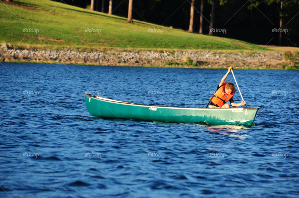 outdoors water lake boy by lightanddrawing